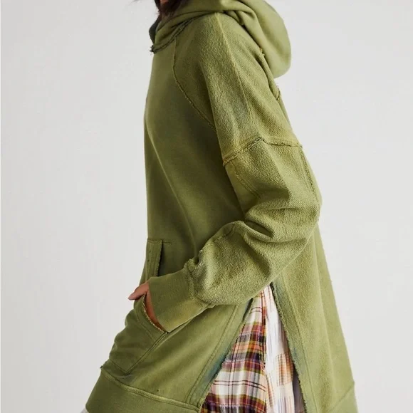 Free People Zoe Hoodie Hunter Green Size XS NWT - Picture 4 of 16